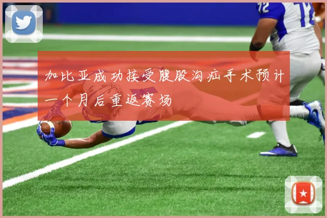 加比亚成功接受腹股沟疝手术预计一个月后重返赛场